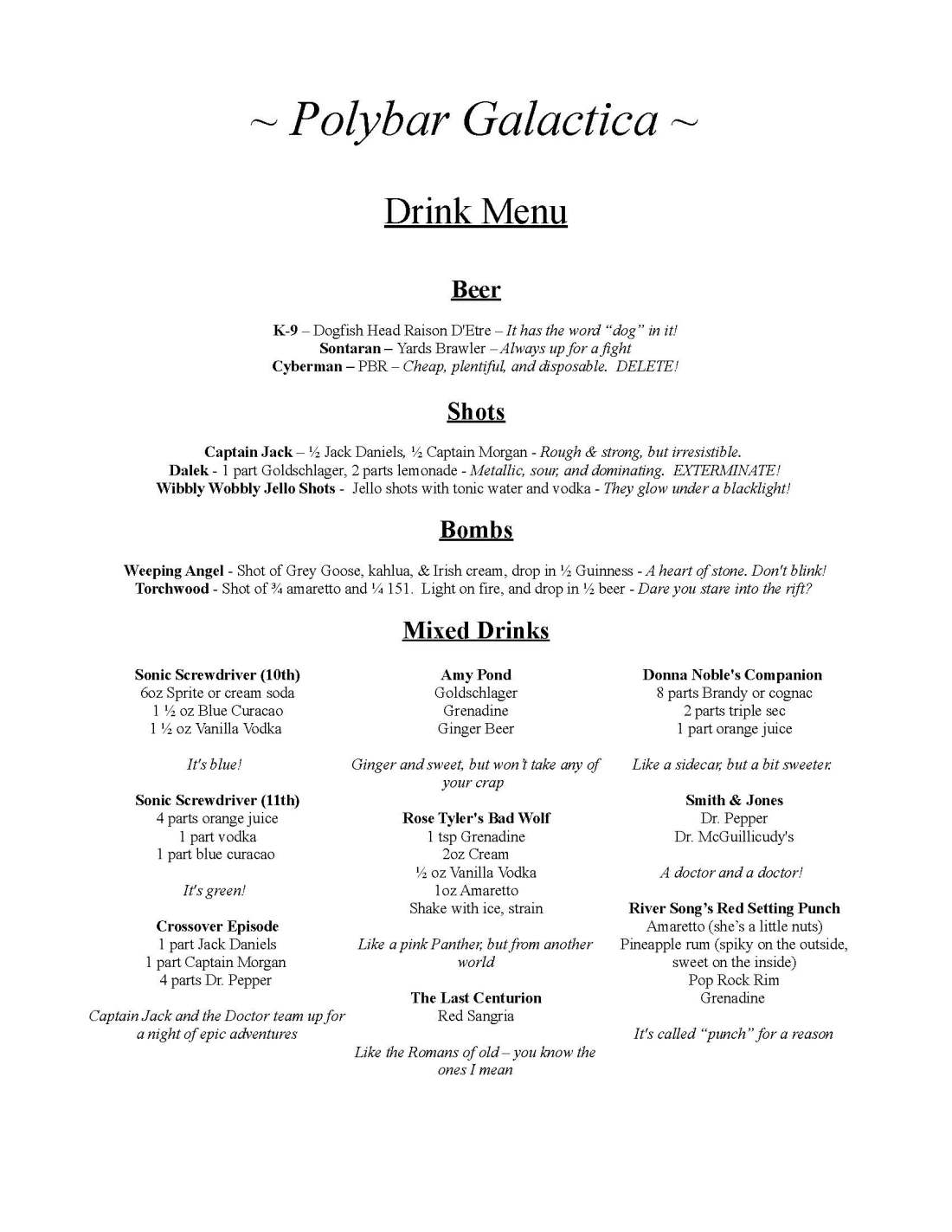 Polybar Galactica menu