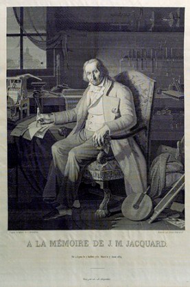 Believe it or not, this image was woven with silk on the first automated loom